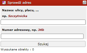Wyszukiwarka - Sprawdź adres Wyszukiwarka - Sprawdź adres
