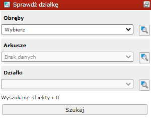 Wyszukiwarka - Sprawdź działkę Wyszukiwarka - Sprawdź działkę