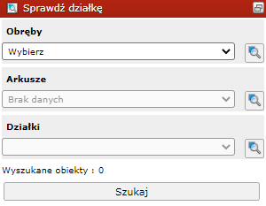 Wyszukiwarka - Sprawdź działkę