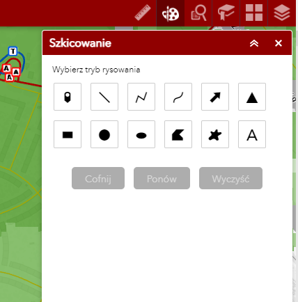 formatka szkicowania dla mapy dostępności komunikacyjnej