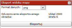 Formatka eksportu mapy