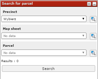 Search for parcel widget Search for parcel widget