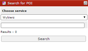 POI search dialog POI search dialog